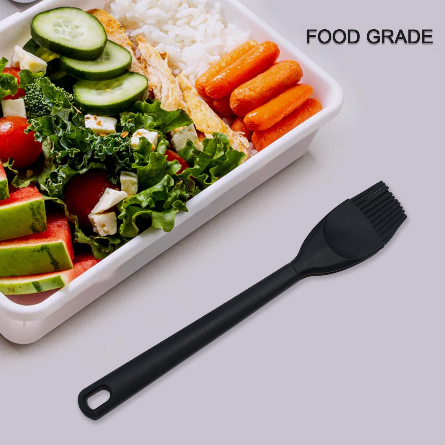 5393 Silicone Basting Brush Heat Resistant Long Handle Pastry Brush for Grilling, Baking, BBQ and Cooking DeoDap 5393 Silicone Basting Brush Heat Resistant Long Handle Pastry Brush for Grilling, Baking, BBQ and Cooking DeoDap